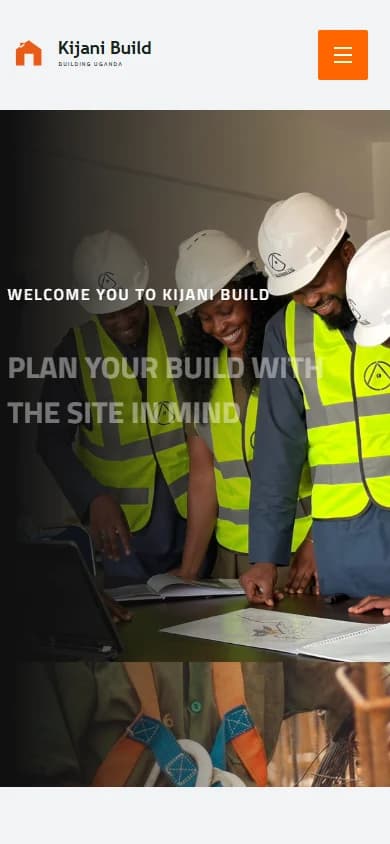Kijani Build mobile homepage screenshot