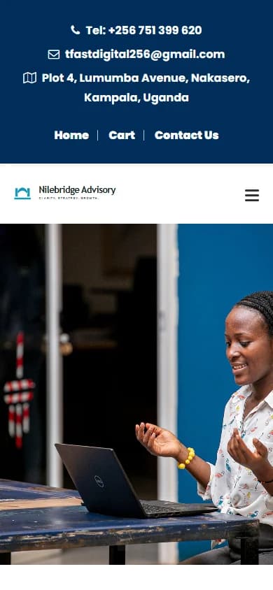 Nilebridge Advisory mobile homepage screenshot