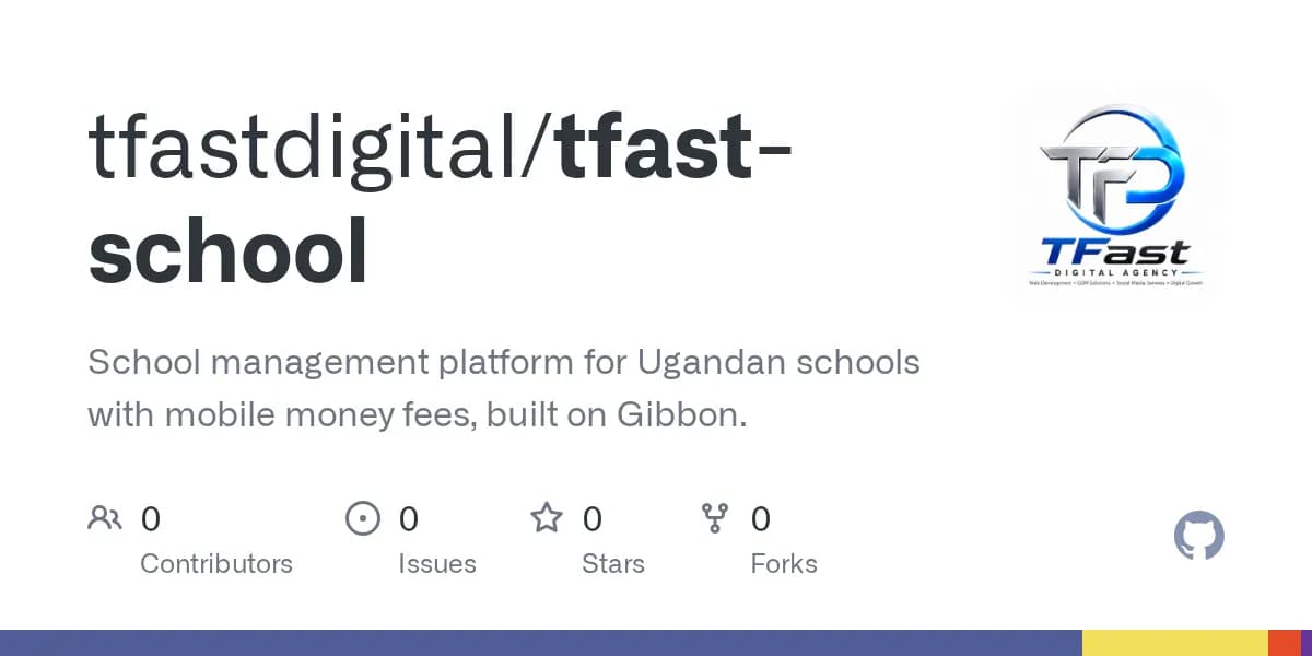 TFast School — GitHub repository card