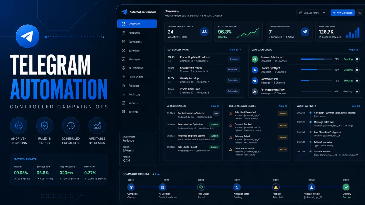 Telegram Automation Console