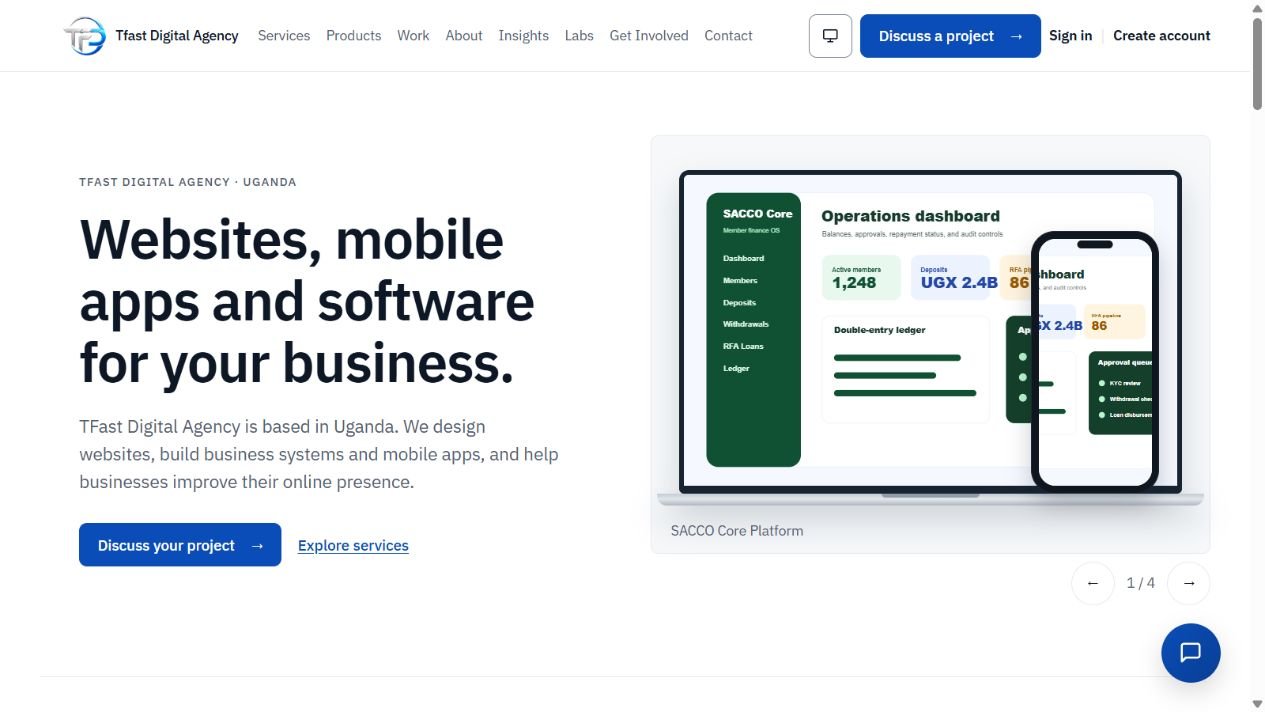 TFast Digital Agency website website preview