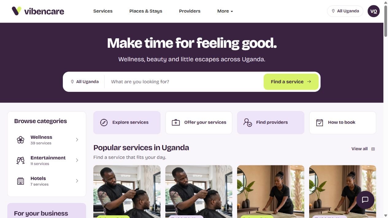 VibenCare website preview
