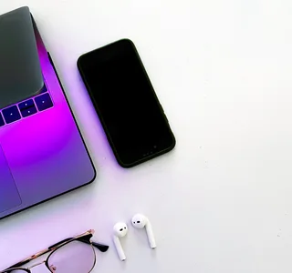 Laptop and mobile devices photographed in Kampala