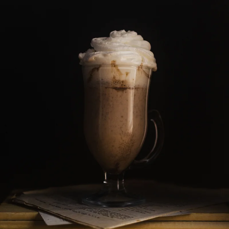 Chocolate milkshake with whipped cream