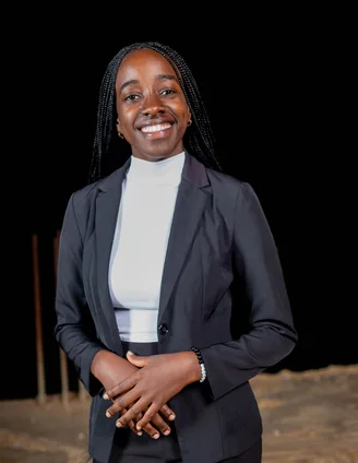 Professional woman in a dark suit