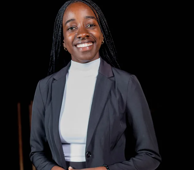 Professional woman in a dark suit