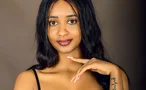 Woman photographed in a Kampala portrait studio