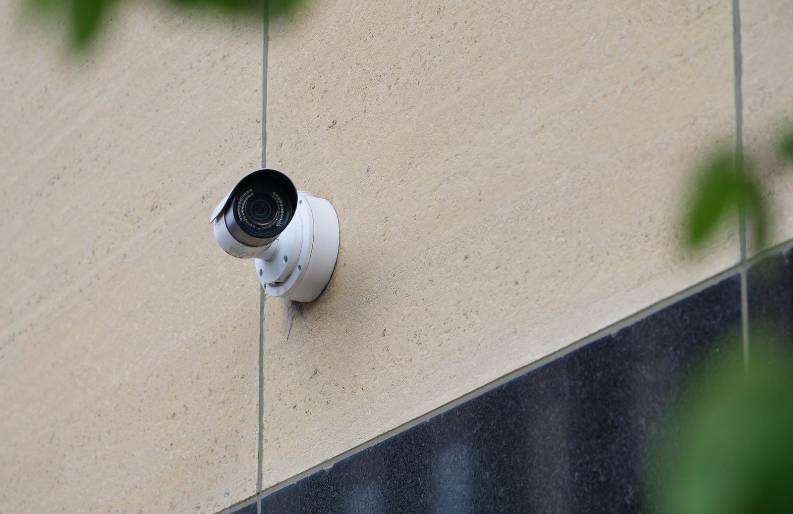 Wall-mounted CCTV security camera