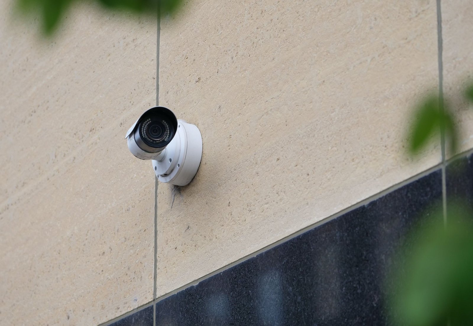 Wall-mounted CCTV security camera