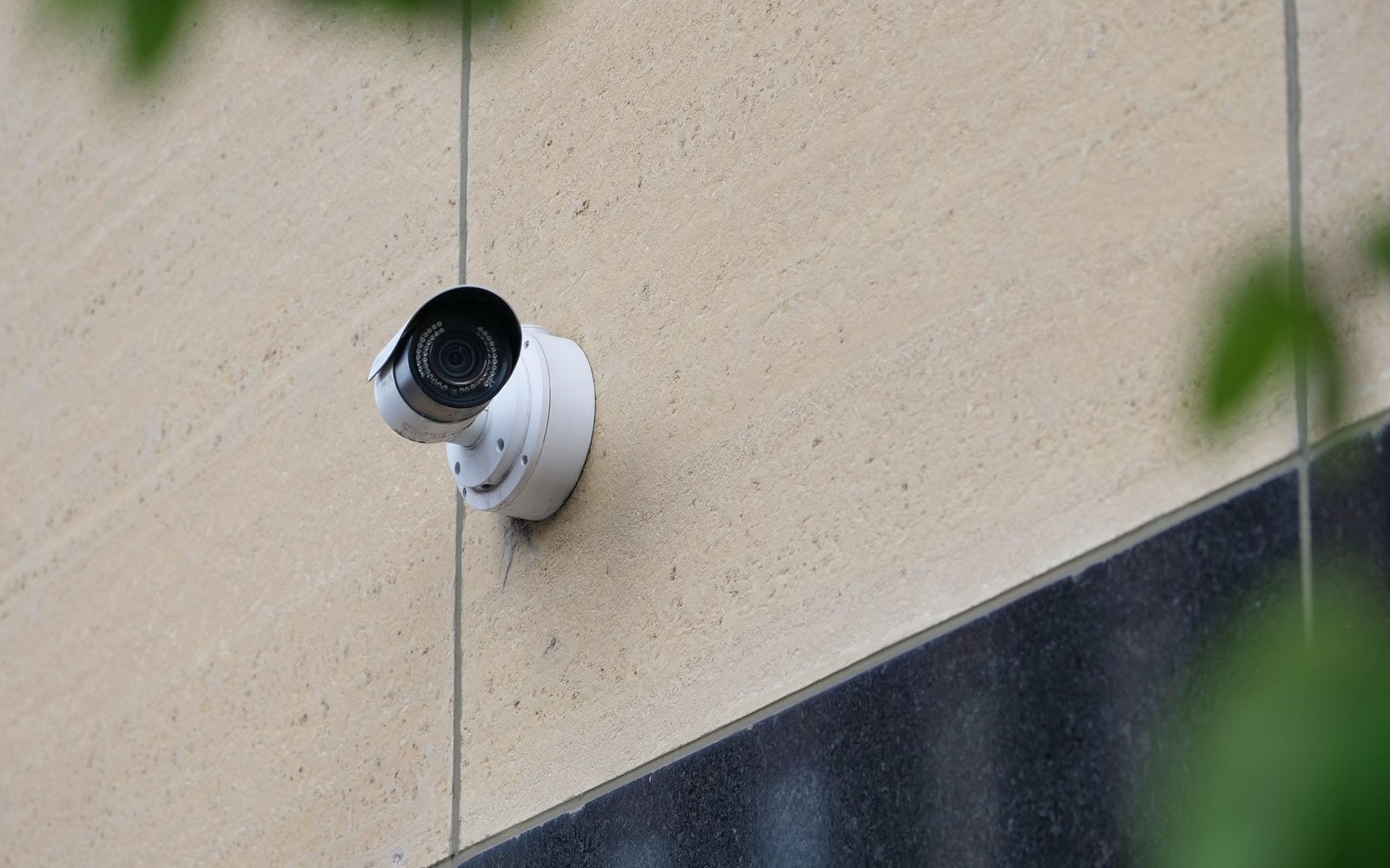 Wall-mounted CCTV security camera