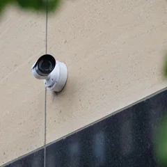 Wall-mounted CCTV security camera