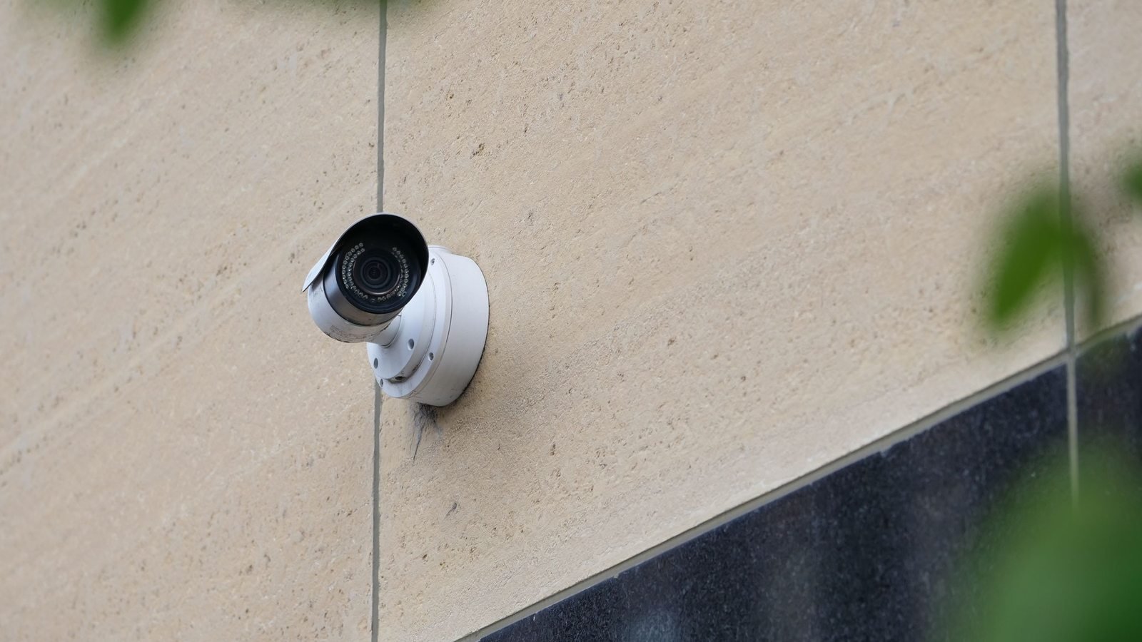 Wall-mounted CCTV security camera