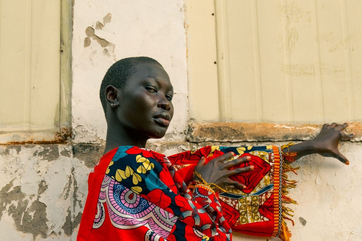Fashion portrait in colourful African attire