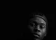 Black and white studio portrait in Kampala
