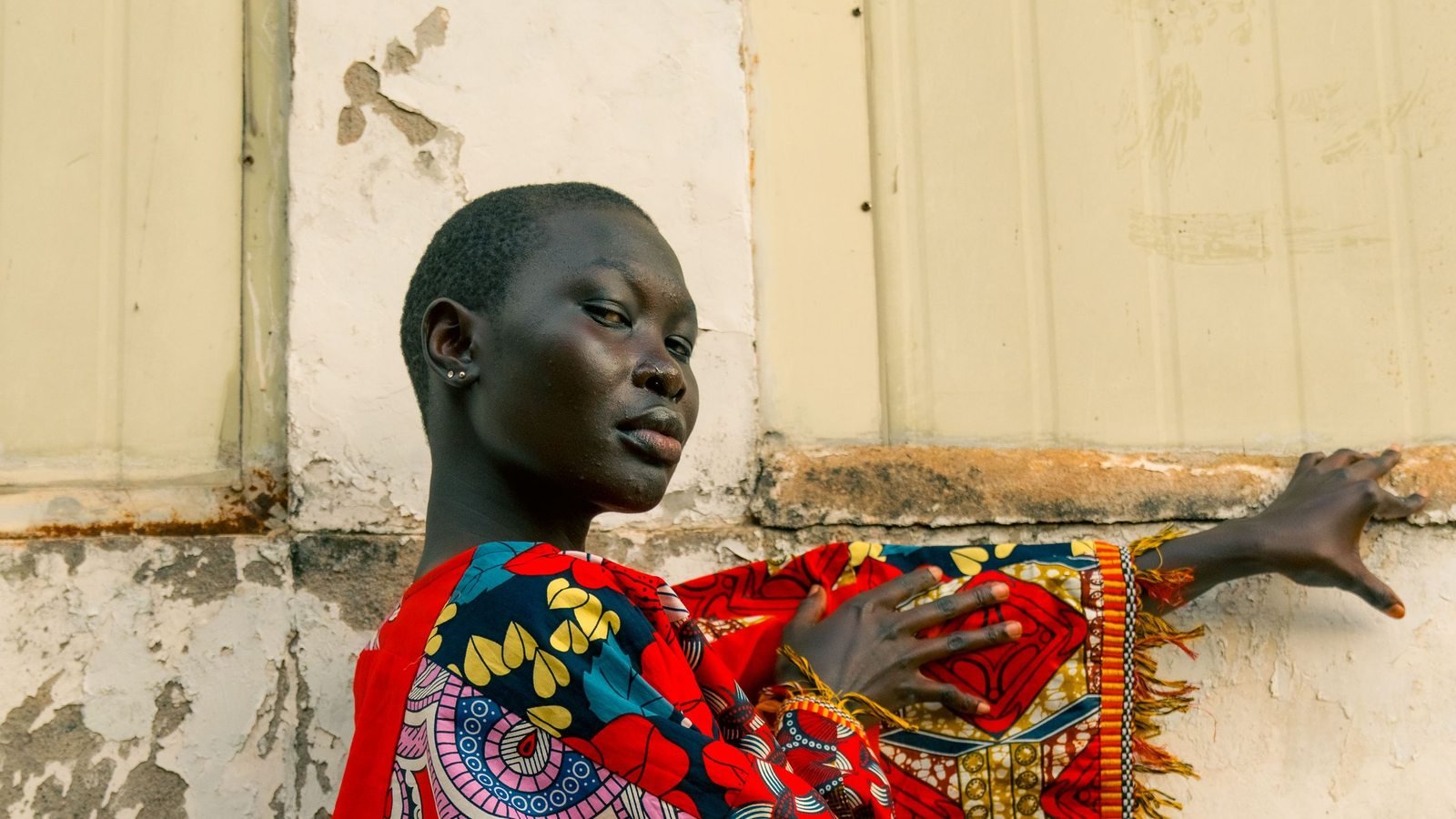 Fashion portrait in colourful African attire